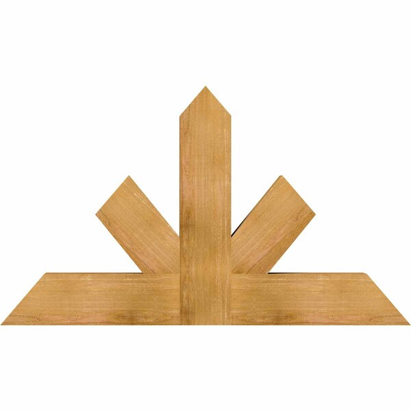 Ekena Millwork Saratoga Rough Sawn Timber Gable Bracket, Western Red Cedar, 48"W x 28"H x 4"D x 6"F, 14/12 Pitch GBW048X28X0406SAR00RWR - main